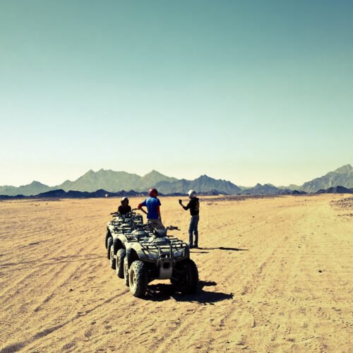 Desert safari landscape in Hurghada, Egypt