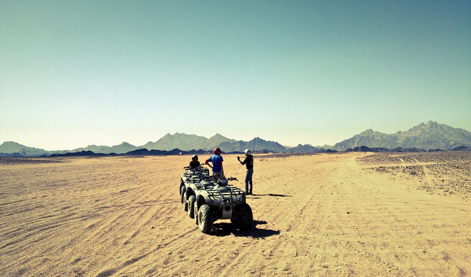 Desert safari landscape in Hurghada, Egypt