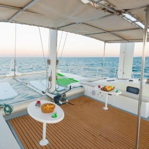 Catamaran lounge deck