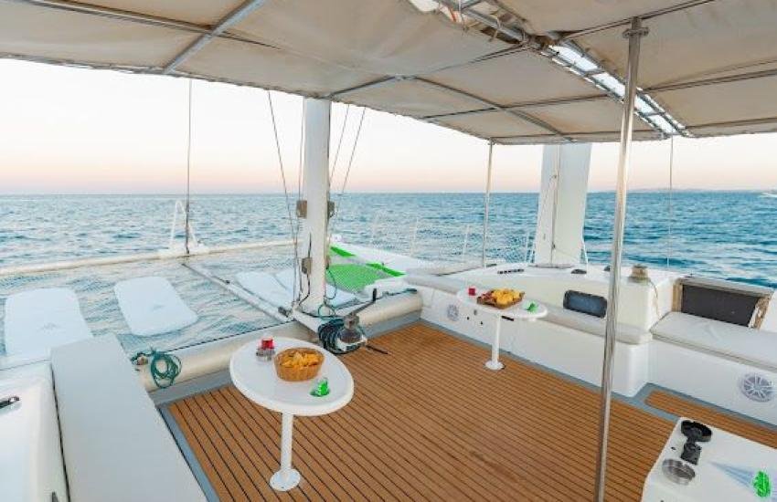 Catamaran lounge deck