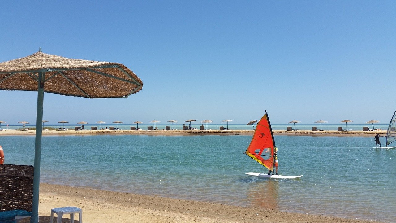 Beach in El Gouna, Red Sea, Egypt