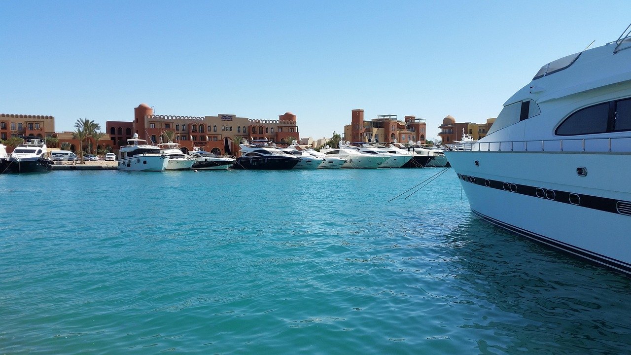 El Gouna port and waterfront, Red Sea, Egypt