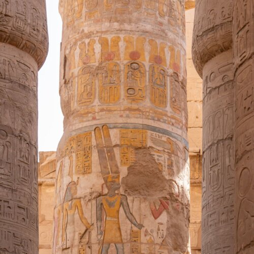 Columns of the Great Hypostyle Hall at Karnak Temple, Luxor