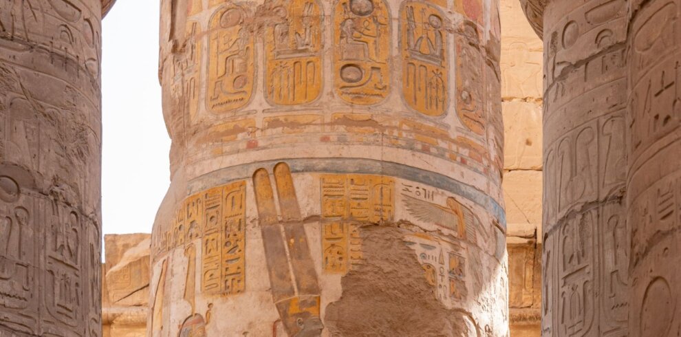 Columns of the Great Hypostyle Hall at Karnak Temple, Luxor