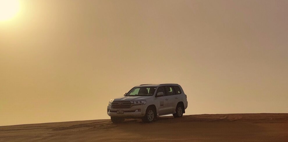 4x4 jeep in the desert on a jeep safari